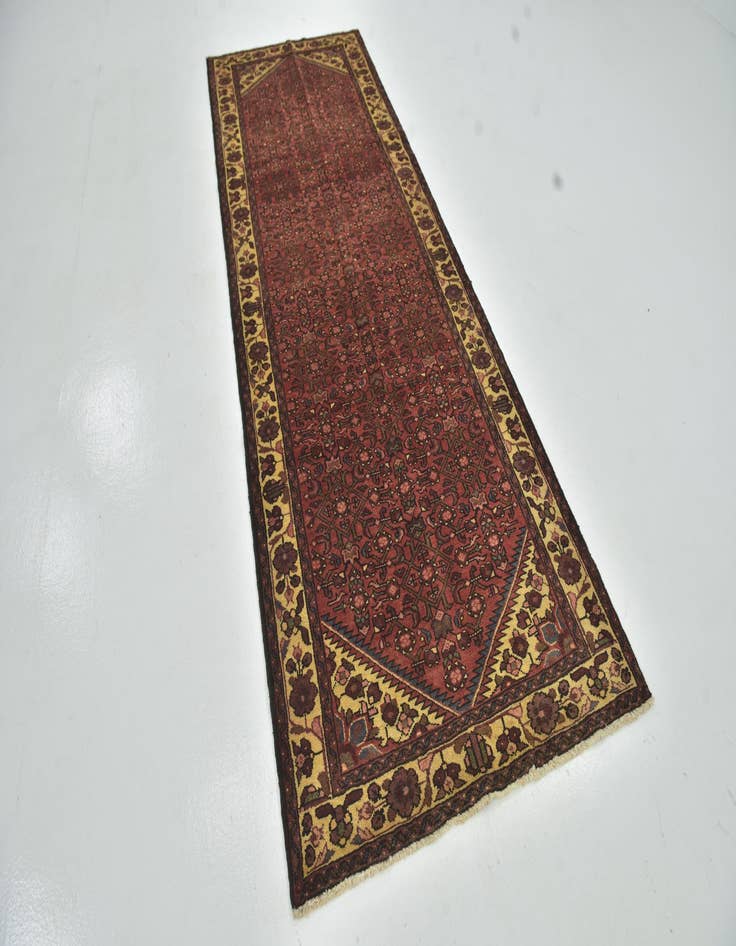 Detail image of  3' 7 x 10' 4  Hand Knotted Hossainabad Persian Wool Runner Rug