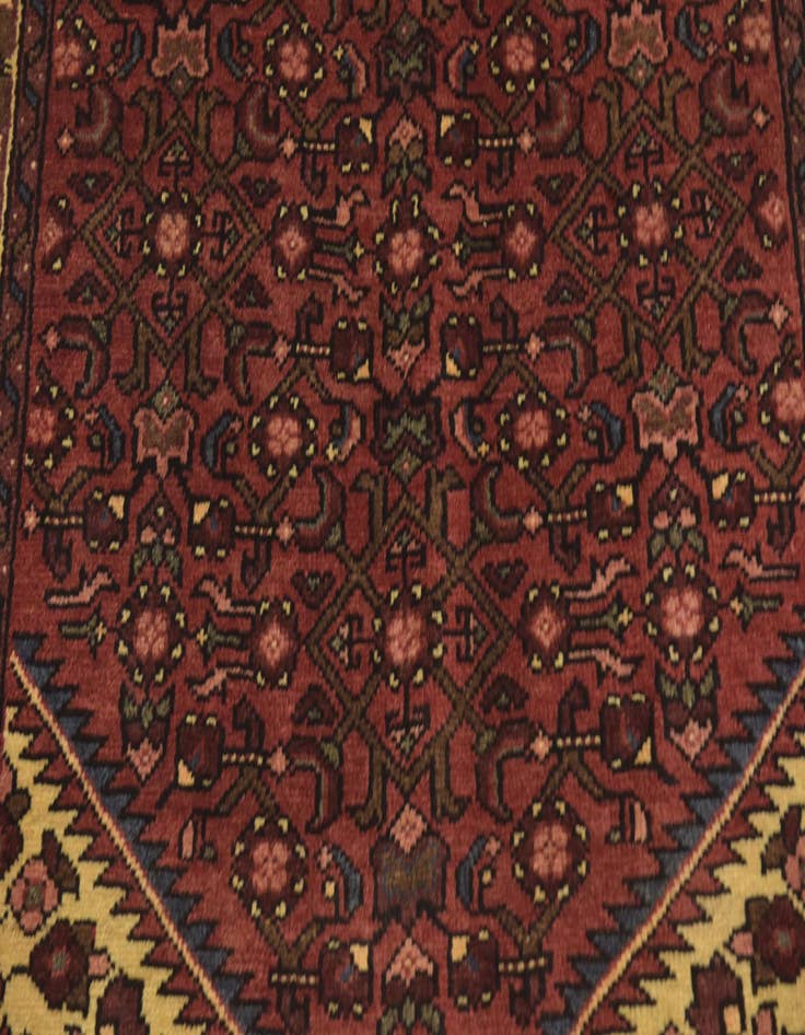 Detail image of  3' 7 x 10' 4  Hand Knotted Hossainabad Persian Wool Runner Rug