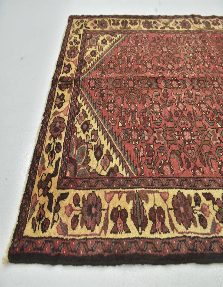 Detail image of  3' 7 x 10' 4  Hand Knotted Hossainabad Persian Wool Runner Rug