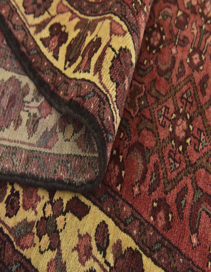 Detail image of  3' 7 x 10' 4  Hand Knotted Hossainabad Persian Wool Runner Rug