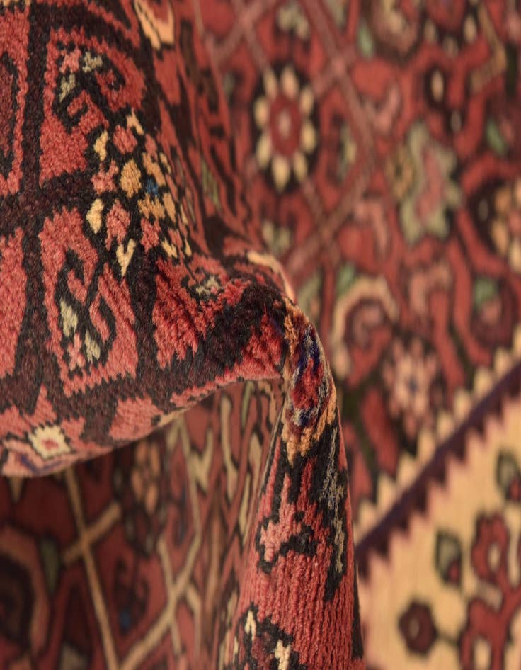 Detail image of  3' 6 x 10' 2  Hand Knotted Hossainabad Persian Wool Runner Rug