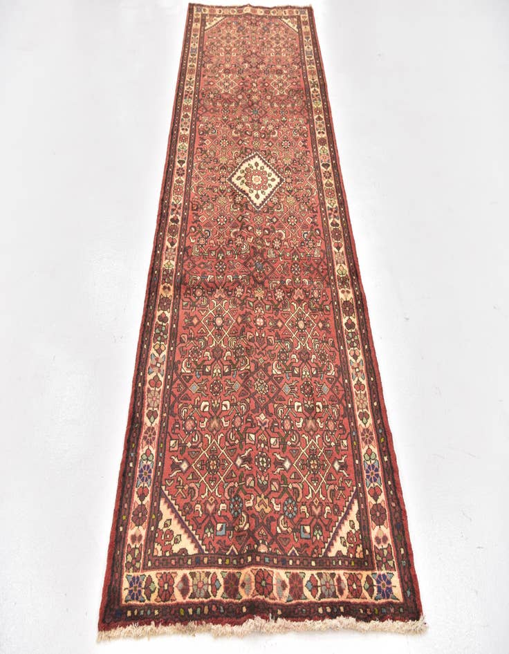 Detail image of  3' 6 x 10' 2  Hand Knotted Hossainabad Persian Wool Runner Rug