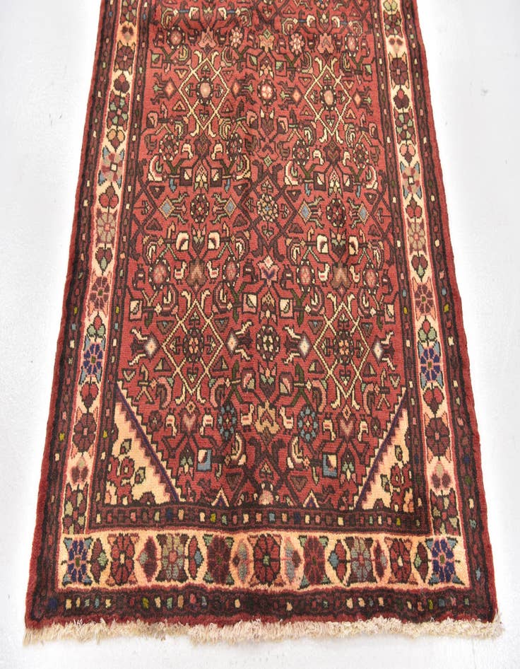 Detail image of  3' 6 x 10' 2  Hand Knotted Hossainabad Persian Wool Runner Rug