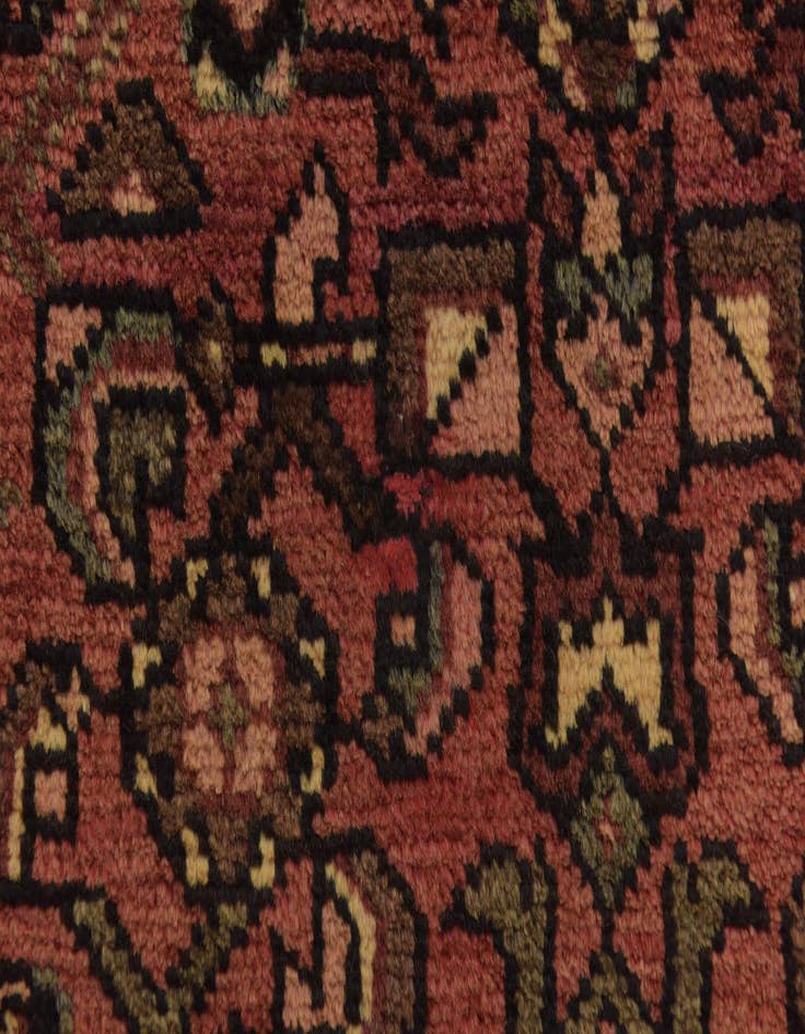 Detail image of  3' 10 x 10' 7  Hand Knotted Hossainabad Persian Wool Runner Rug