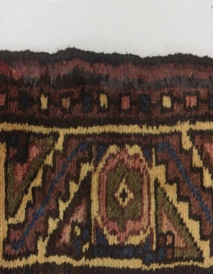 Detail image of  3' 10 x 10' 7  Hand Knotted Hossainabad Persian Wool Runner Rug