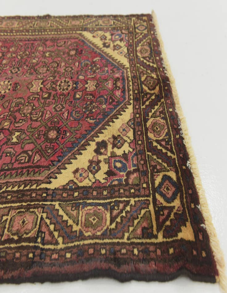 Detail image of  3' 10 x 10' 7  Hand Knotted Hossainabad Persian Wool Runner Rug