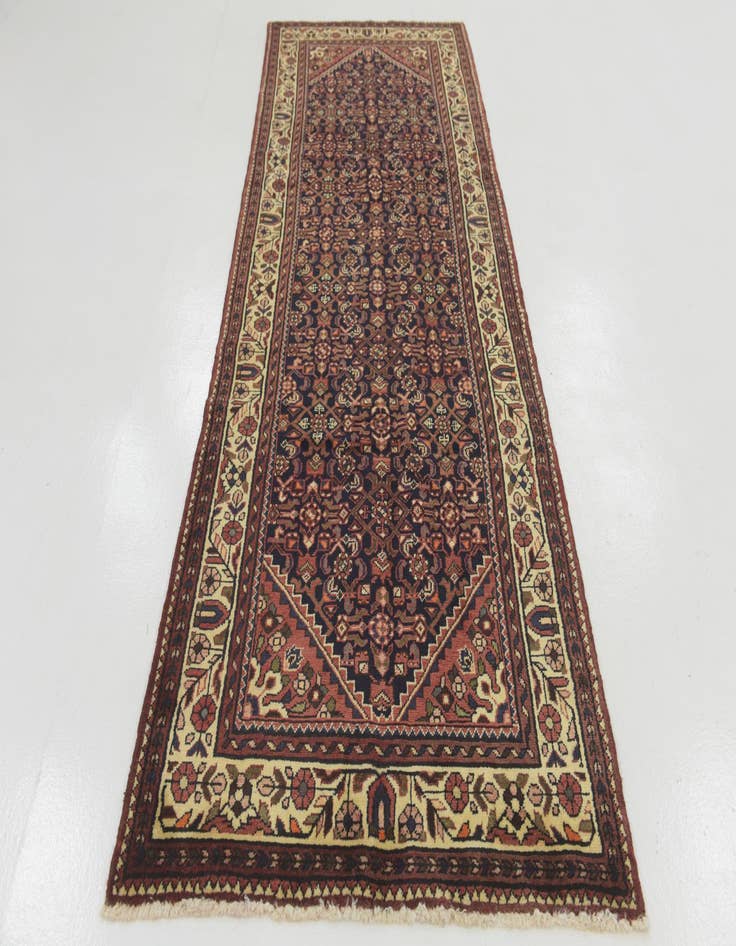 Detail image of  3' 9 x 10' 7  Hand Knotted Hossainabad Persian Wool Runner Rug