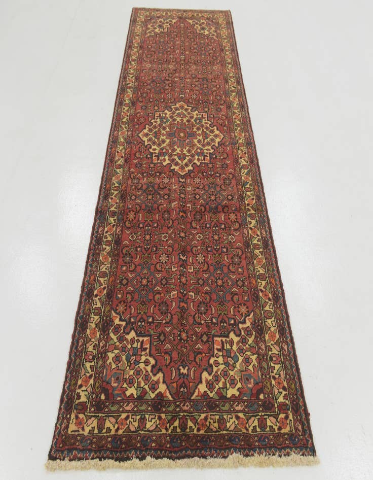 Detail image of  3' 7 x 10' 5  Hand Knotted Hossainabad Persian Wool Runner Rug