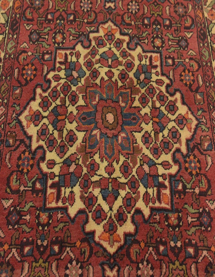 Detail image of  3' 7 x 10' 5  Hand Knotted Hossainabad Persian Wool Runner Rug