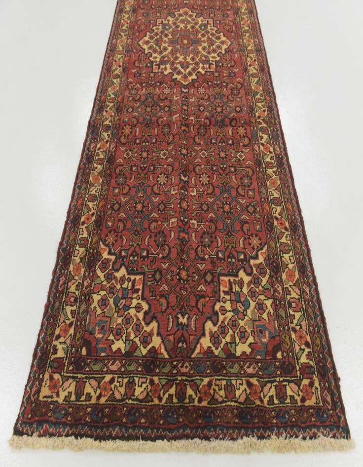 Detail image of  3' 7 x 10' 5  Hand Knotted Hossainabad Persian Wool Runner Rug