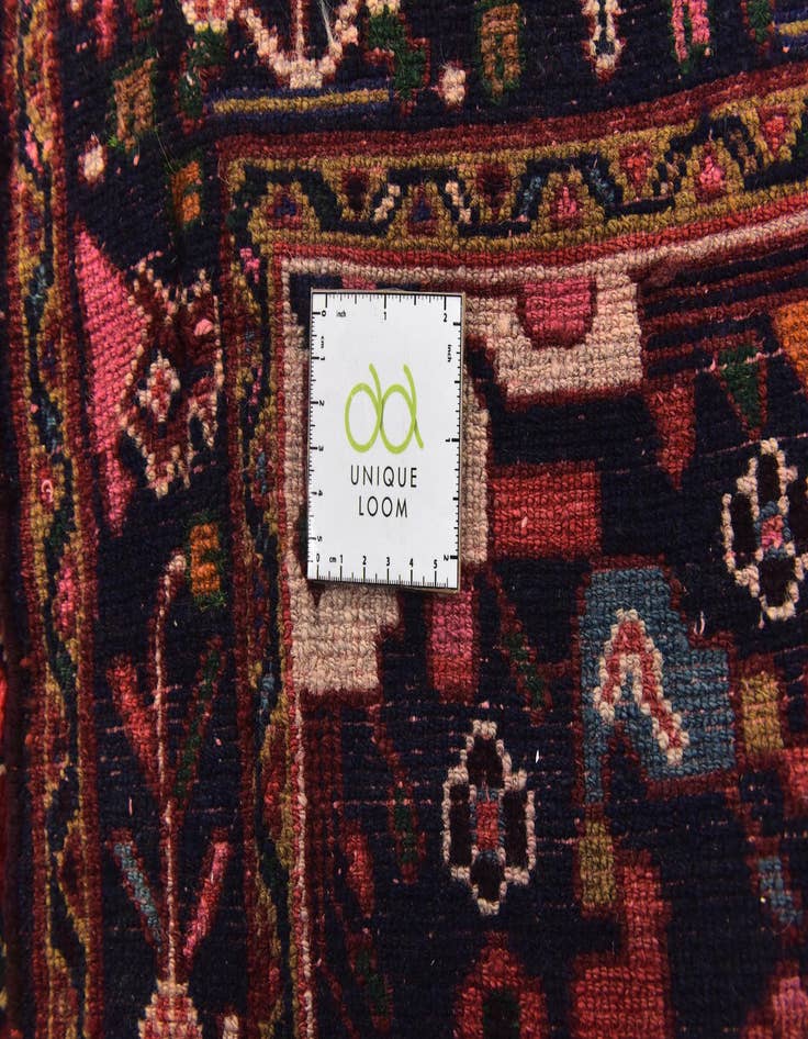 Detail image of 4' x 10' 4 Hand Knotted Hossainabad Persian Wool Runner Rug