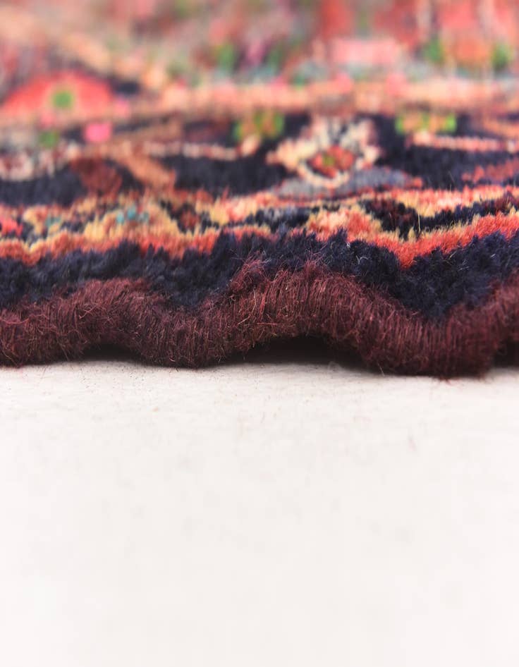 Detail image of 4' x 10' 4 Hand Knotted Hossainabad Persian Wool Runner Rug