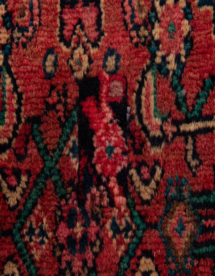 Detail image of  3' 5 x 9' 10  Hand Knotted Hossainabad Persian Wool Runner Rug