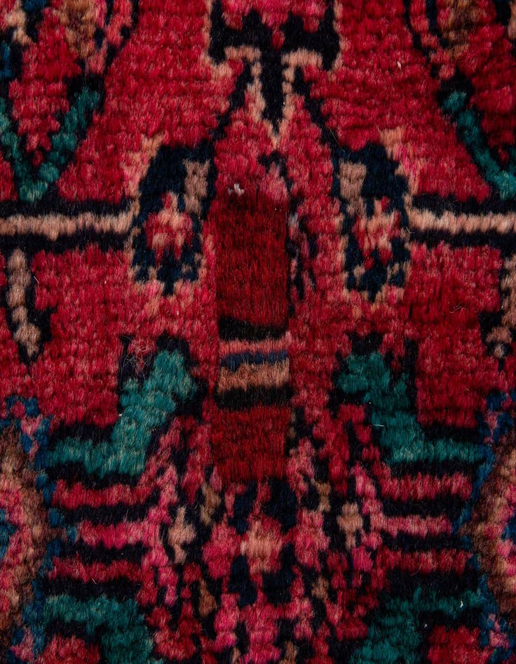 Detail image of  3' 5 x 9' 10  Hand Knotted Hossainabad Persian Wool Runner Rug