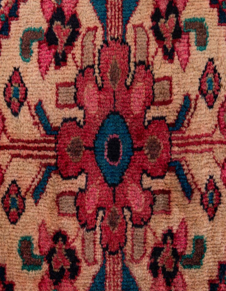 Detail image of  3' 5 x 9' 10  Hand Knotted Hossainabad Persian Wool Runner Rug