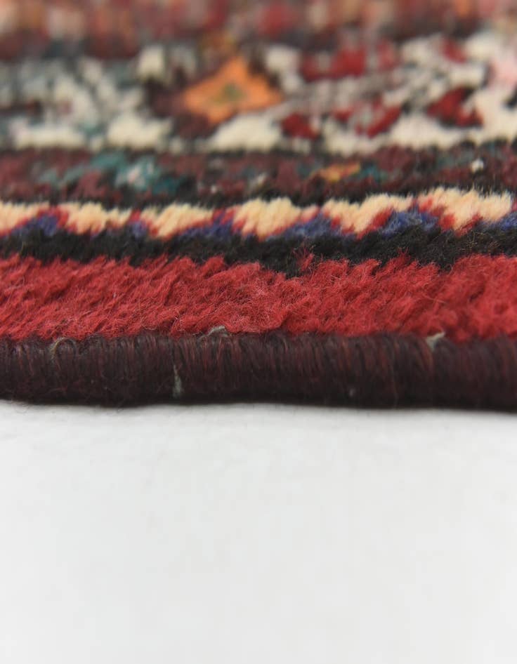 Detail image of  4' x 10' 5  Hand Knotted Hossainabad Persian Wool Runner Rug