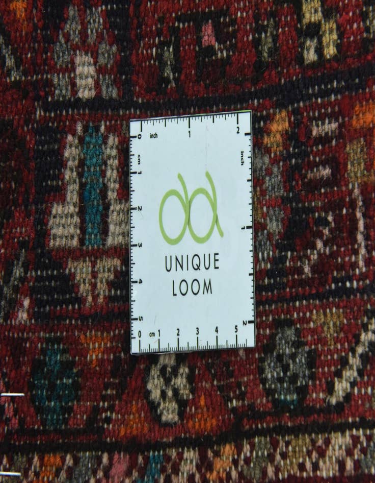 Detail image of  4' x 10'  Hand Knotted Hossainabad Persian Wool Runner Rug