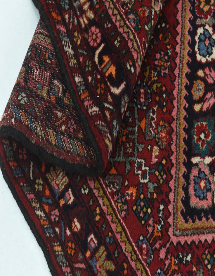 Detail image of  4' x 10'  Hand Knotted Hossainabad Persian Wool Runner Rug