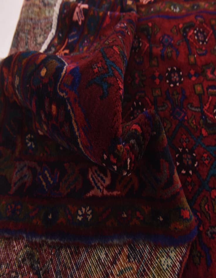 Detail image of  3' 10 x 9' 9  Hand Knotted Hossainabad Persian Wool Runner Rug