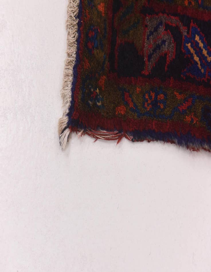 Detail image of  3' 10 x 9' 9  Hand Knotted Hossainabad Persian Wool Runner Rug