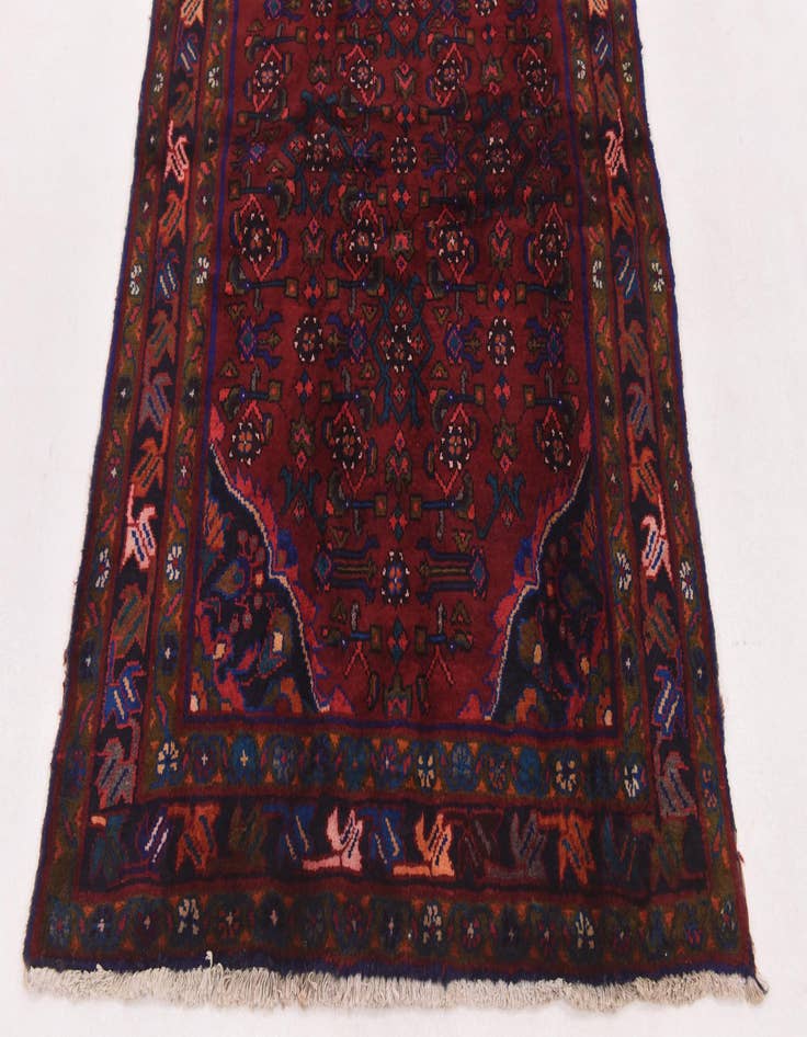 Detail image of  3' 10 x 9' 9  Hand Knotted Hossainabad Persian Wool Runner Rug