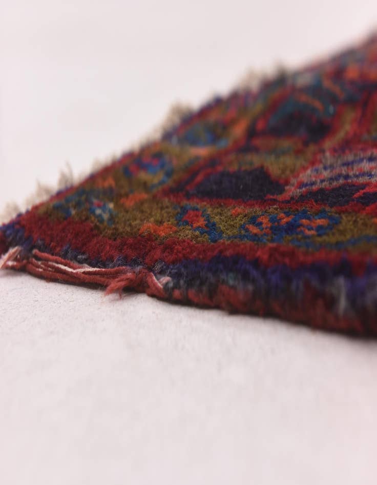 Detail image of  3' 10 x 9' 9  Hand Knotted Hossainabad Persian Wool Runner Rug