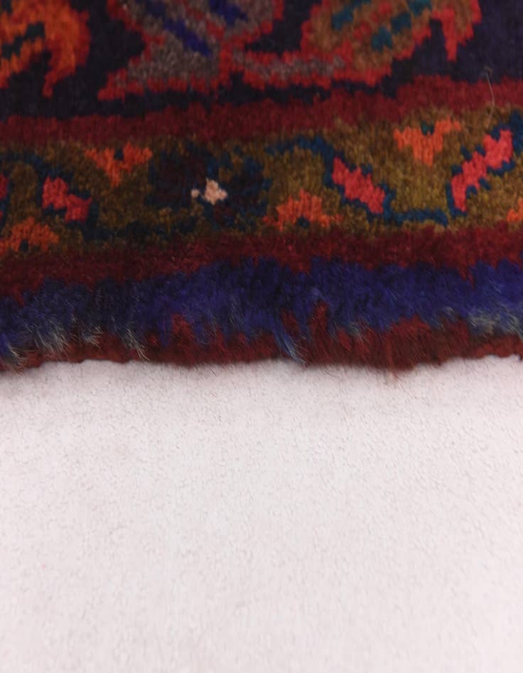 Detail image of  3' 10 x 9' 9  Hand Knotted Hossainabad Persian Wool Runner Rug