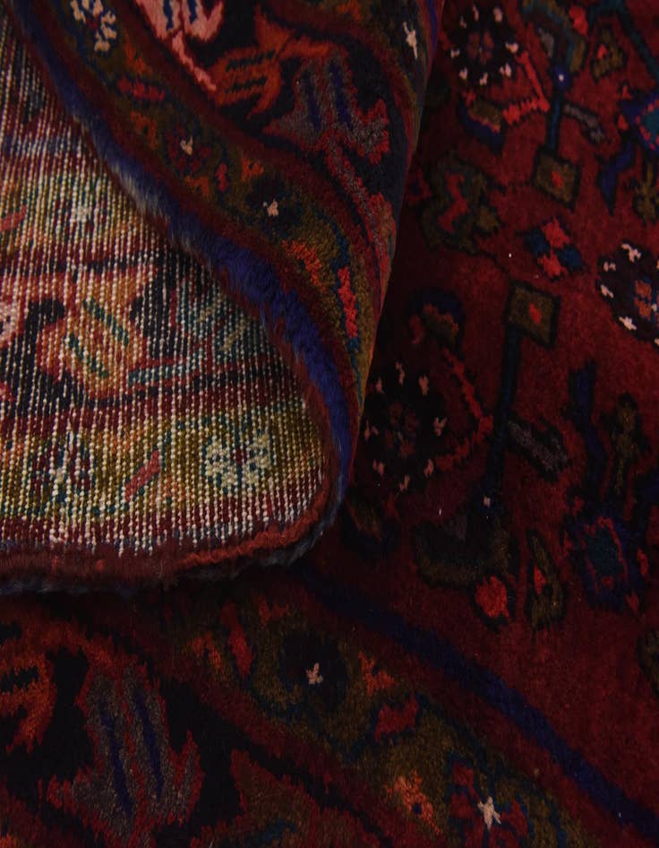 Detail image of  3' 10 x 9' 9  Hand Knotted Hossainabad Persian Wool Runner Rug