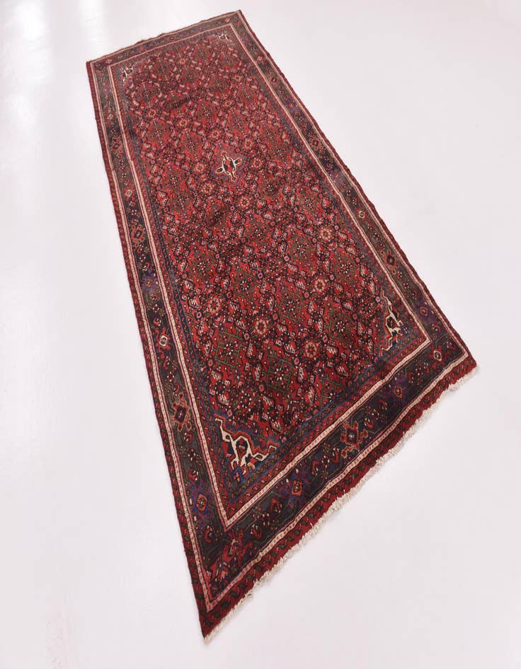 Detail image of  5' x 9' 6  Hand Knotted Hossainabad Persian Wool Runner Rug