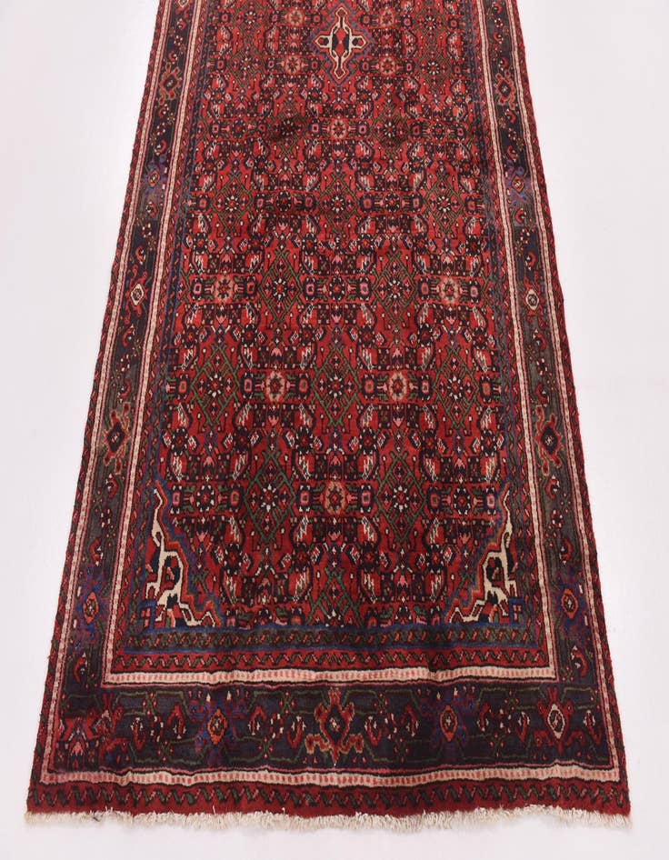 Detail image of  5' x 9' 6  Hand Knotted Hossainabad Persian Wool Runner Rug