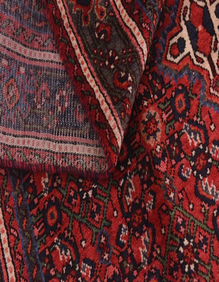 Detail image of  5' x 9' 6  Hand Knotted Hossainabad Persian Wool Runner Rug