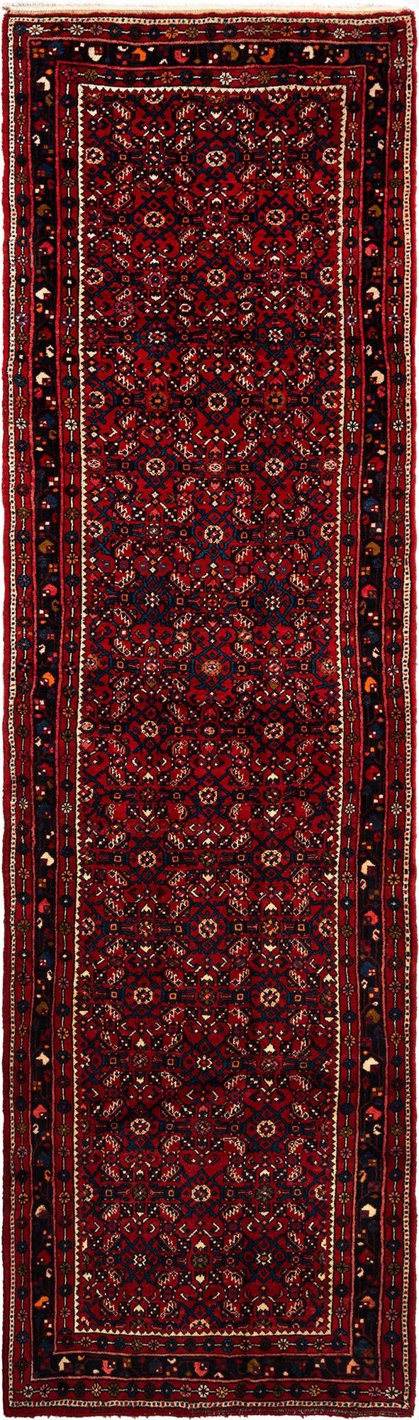 3' 10 x 13' 2 Hossainabad Wool Runner Rug