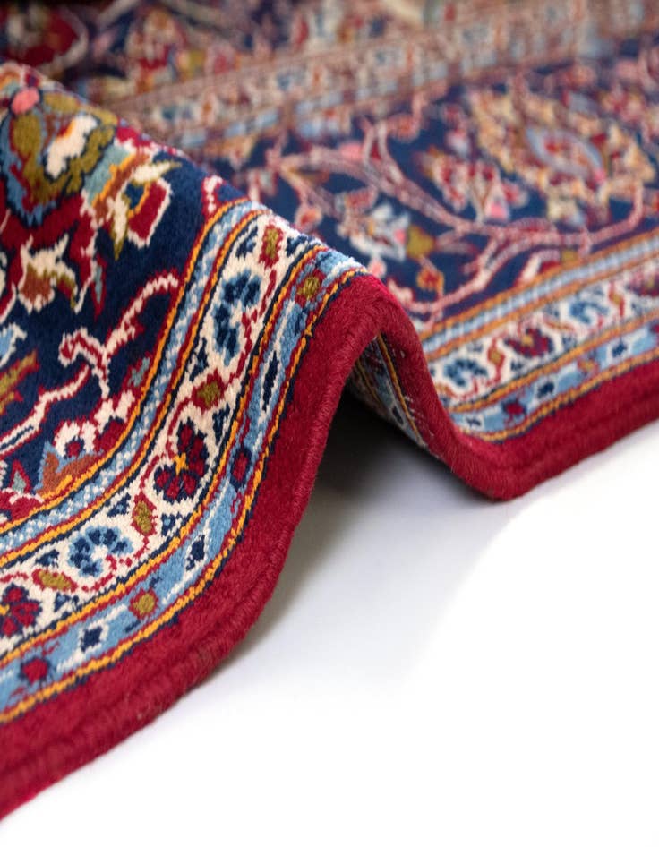 Detail image of  6' 6 x 10' 10  Hand Knotted Kashan Persian Wool Runner Rug