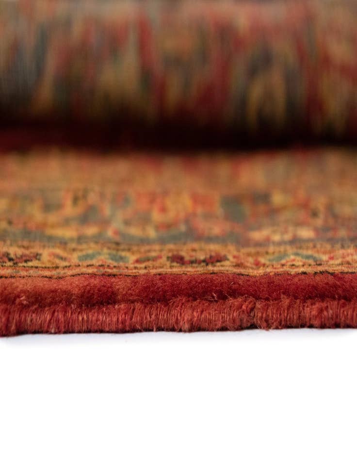 Detail image of  6' 4 x 10' 11  Hand Knotted Kashan Persian Wool Runner Rug