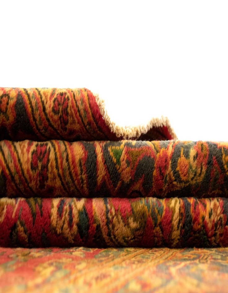 Detail image of  6' 4 x 10' 11  Hand Knotted Kashan Persian Wool Runner Rug