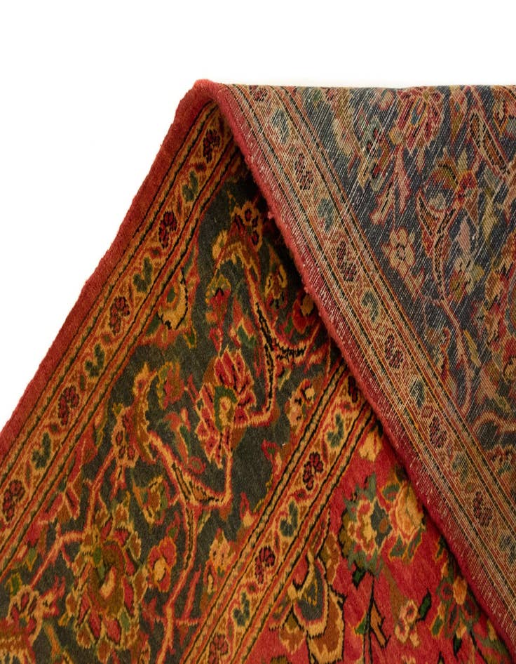 Detail image of  6' 4 x 10' 11  Hand Knotted Kashan Persian Wool Runner Rug