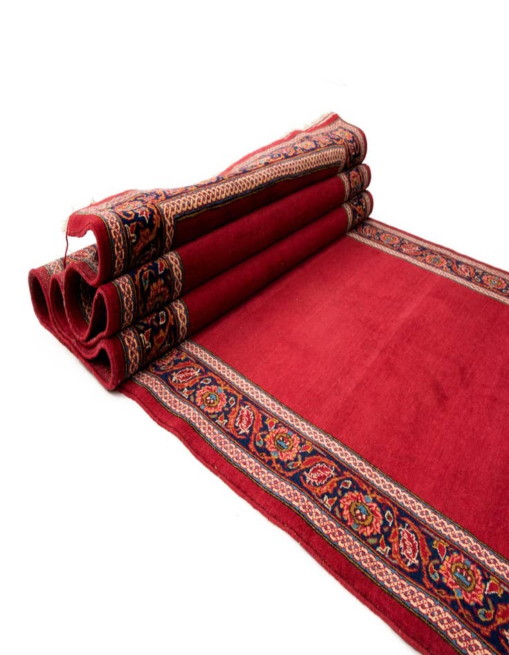 Detail image of  3' 6 x 30' 2  Hand Knotted Kashan Persian Runner Rug