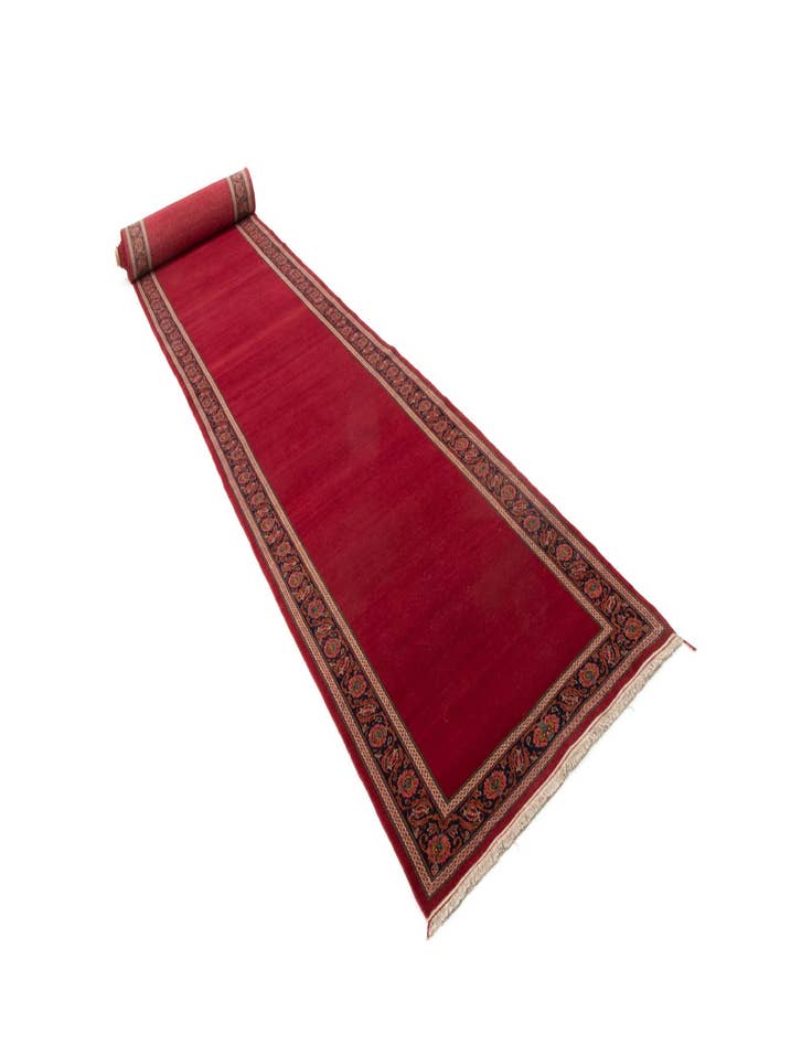 Detail image of  3' 6 x 30' 2  Hand Knotted Kashan Persian Runner Rug