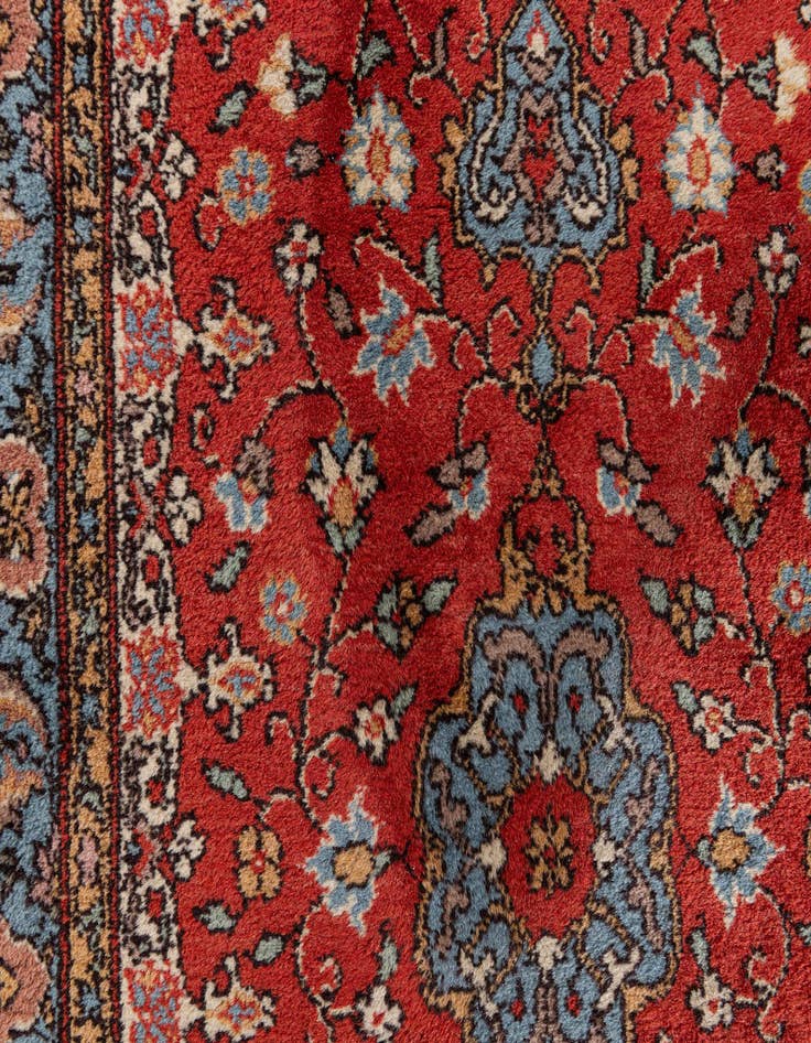 Detail image of  3' 5 x 18'  Hand Knotted Kashan Oriental Wool Runner Rug