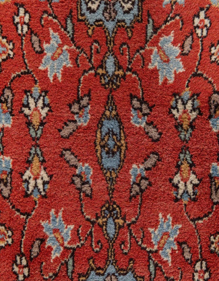 Detail image of  3' 5 x 18'  Hand Knotted Kashan Oriental Wool Runner Rug