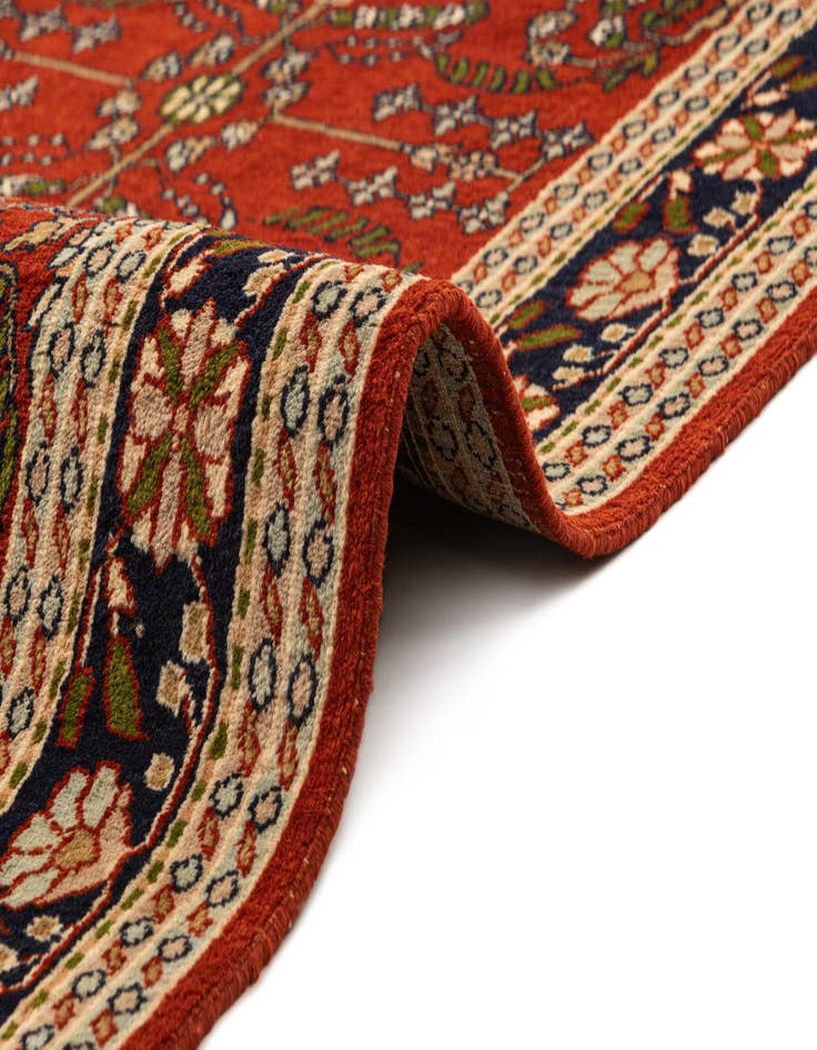 Detail image of  3' 2 x 10' 3  Hand Knotted Kashmir Oriental Wool Runner Rug