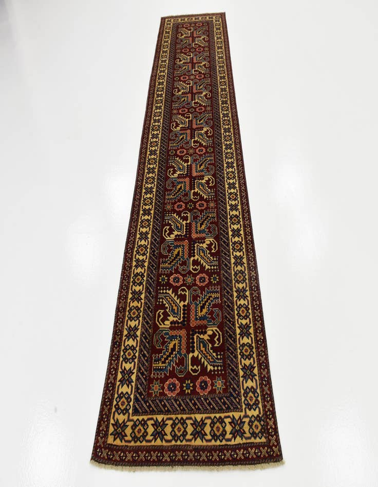 Detail image of  2' 9 x 9' 9  Hand Knotted Kazak Runner Rug