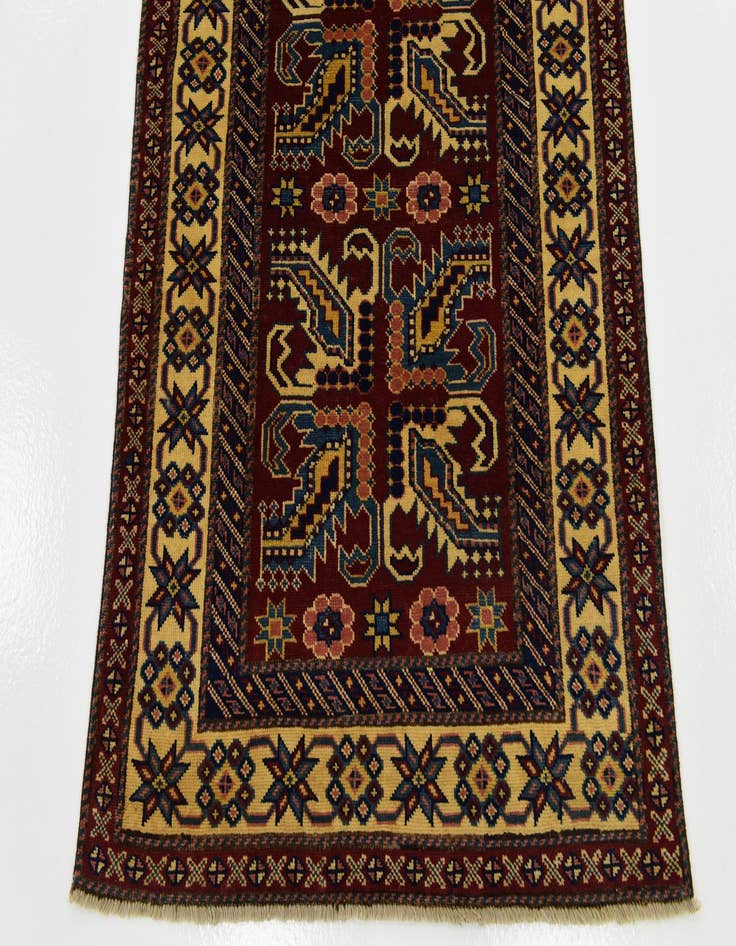 Detail image of  2' 9 x 9' 9  Hand Knotted Kazak Runner Rug