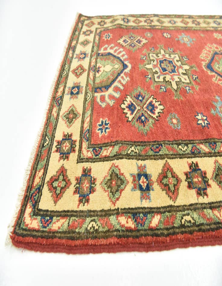 Detail image of  2' 10 x 9' 6  Hand Knotted Kazak Runner Rug