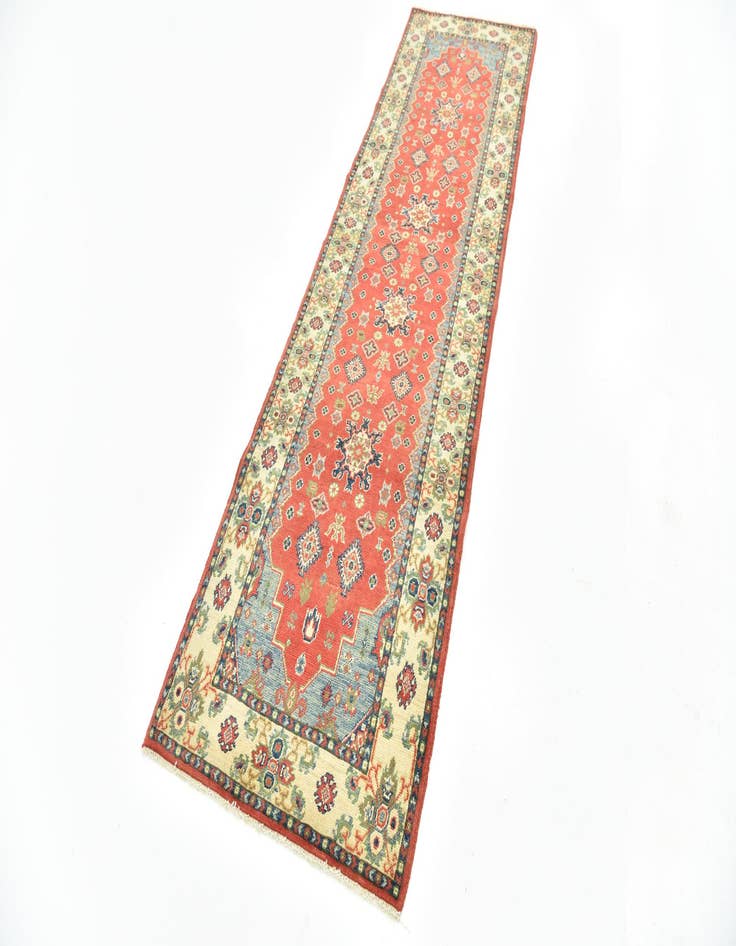 Detail image of  2' 8 x 9' 7  Hand Knotted Kazak Runner Rug