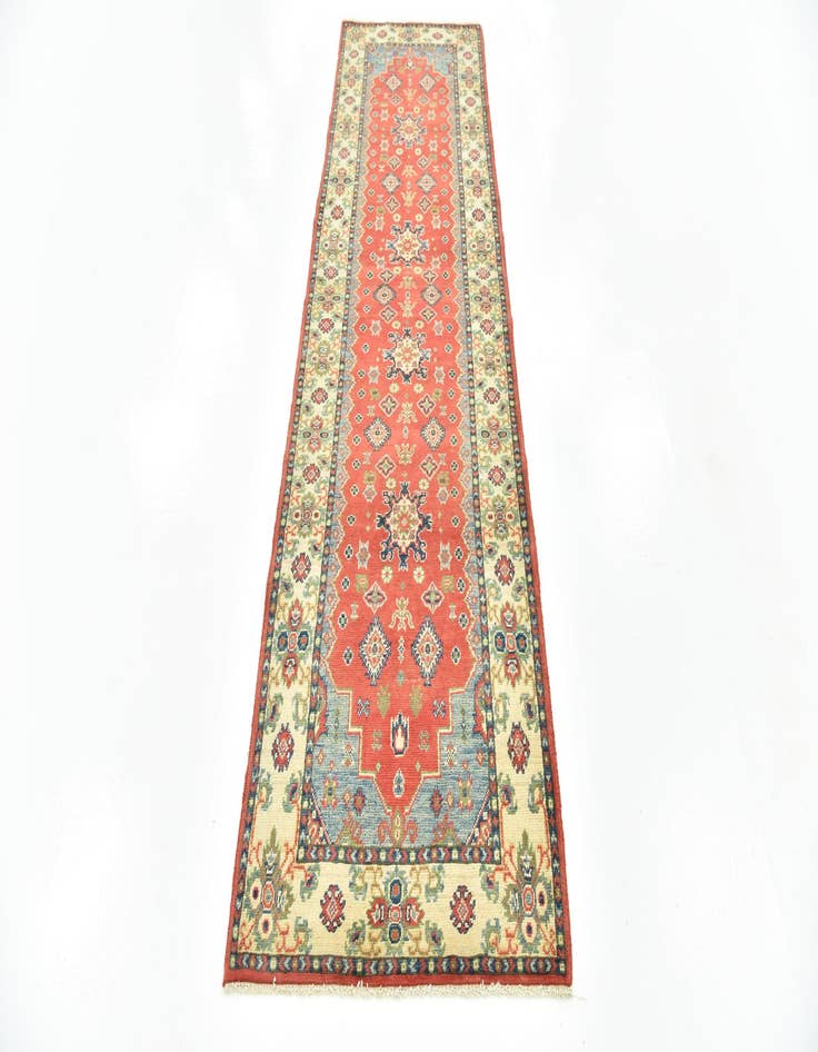 Detail image of  2' 8 x 9' 7  Hand Knotted Kazak Runner Rug