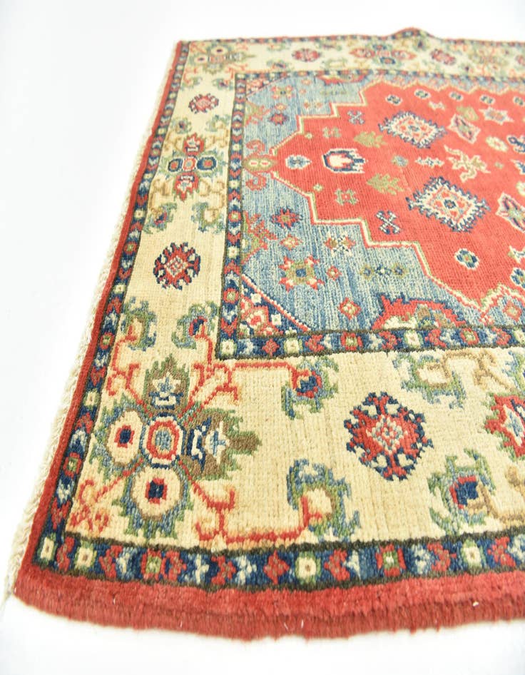 Detail image of  2' 8 x 9' 7  Hand Knotted Kazak Runner Rug