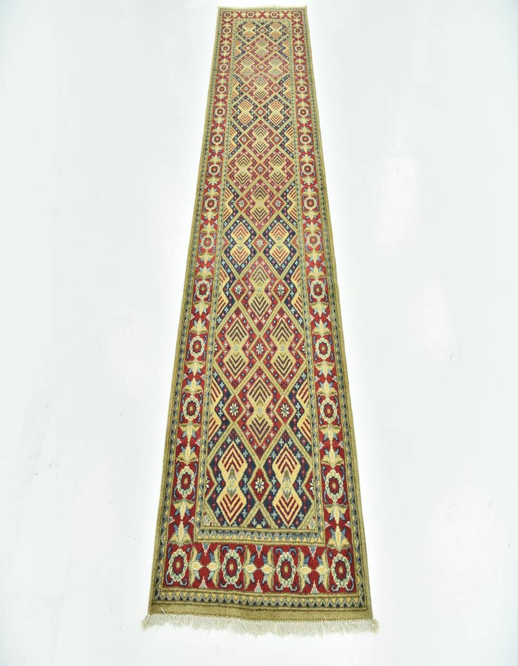 Detail image of  2' 9 x 9' 8  Hand Knotted Kazak Runner Rug