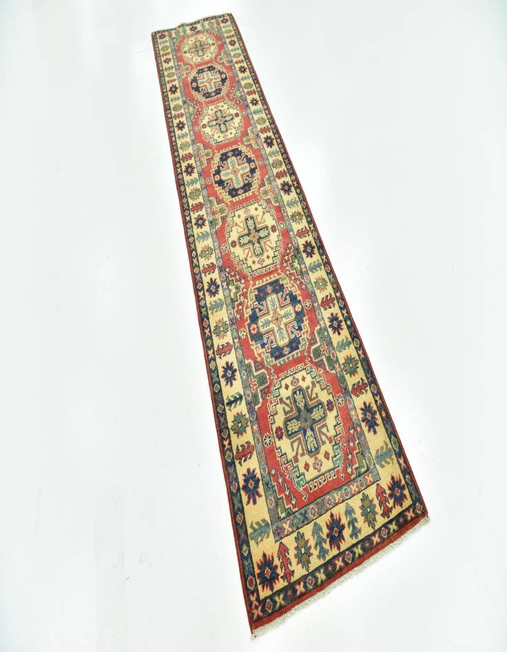 Detail image of  2' 7 x 9' 9  Hand Knotted Kazak Runner Rug