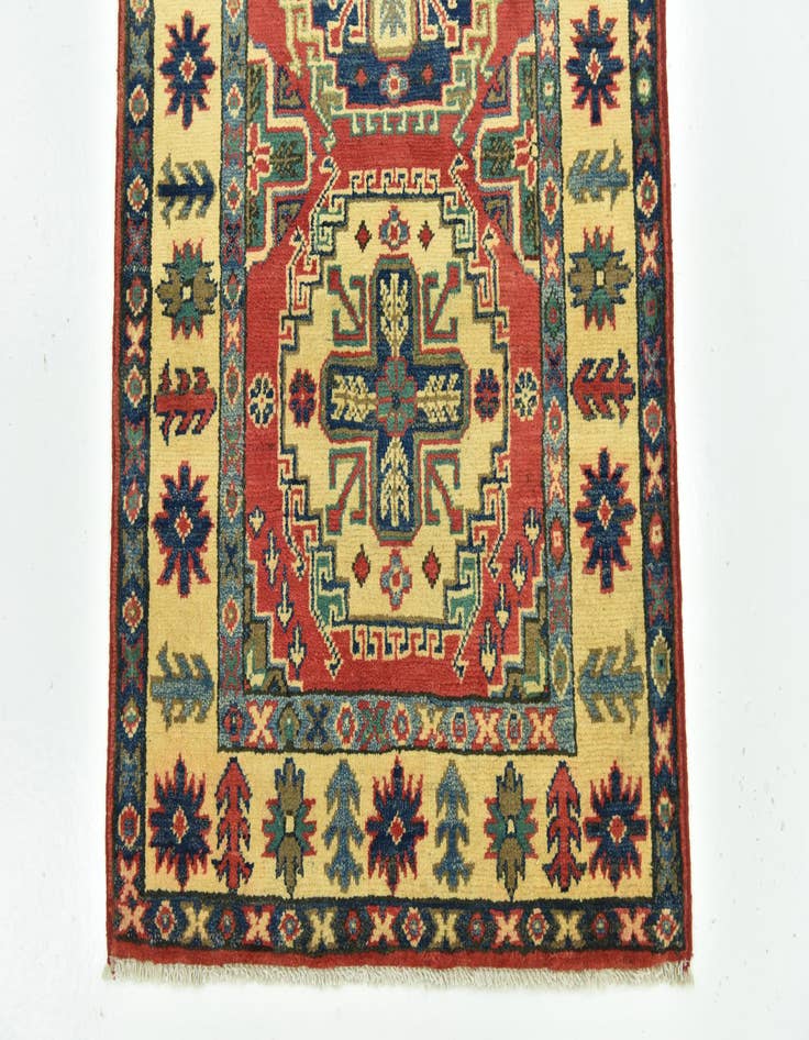 Detail image of  2' 7 x 9' 9  Hand Knotted Kazak Runner Rug